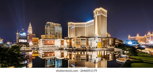 澳门城市天际线夜景